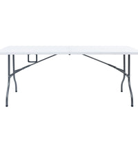Gartentisch Klappbar Weiß 180x72x72 cm HDPE