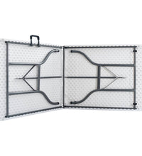 Gartentisch Klappbar Weiß 180x72x72 cm HDPE