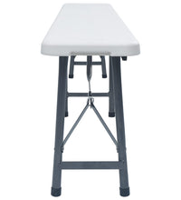 Klappbare Gartenbänke 2 Stk. 180 cm HDPE Weiß