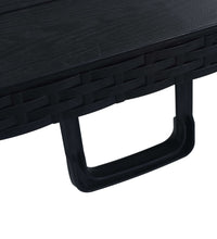 Gartentisch Klappbar Schwarz 180×75×72 cm HDPE Rattan-Optik