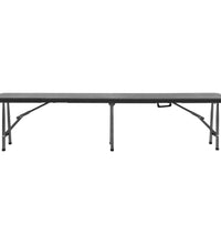 Klappbare Gartenbänke 2 Stk. 180 cm HDPE Schwarz