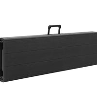 Klappbare Gartenbänke 2 Stk. 180 cm HDPE Schwarz