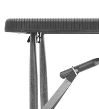 Klappbare Gartenbänke 2 Stk. 180 cm HDPE Schwarz