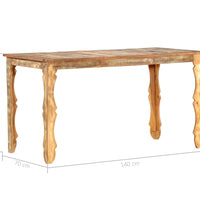 Esstisch 140×70×76 cm Recyceltes Massivholz