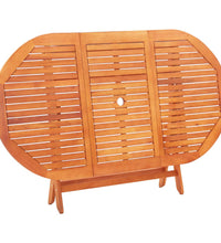 7-tlg. Garten-Essgruppe Eukalyptus Massivholz und Textilene