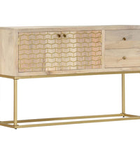 Sideboard Golden 120x30x75 cm Massivholz Mango