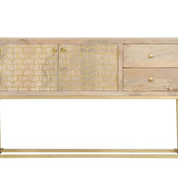 Sideboard Golden 120x30x75 cm Massivholz Mango