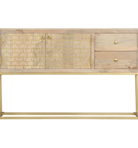 Sideboard Golden 120x30x75 cm Massivholz Mango