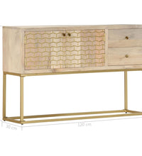 Sideboard Golden 120x30x75 cm Massivholz Mango