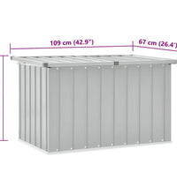 Gartenbox Grau 109x67x65 cm