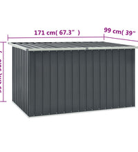 Gartenbox Grau 171x99x93 cm