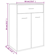 Schuhschrank Betongrau 60x35x84 cm Holzwerkstoff