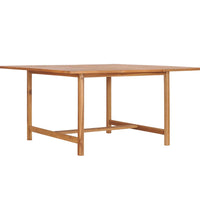 Gartentisch 150x150x76 cm Massivholz Teak