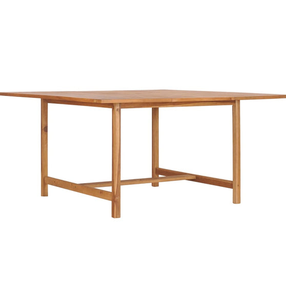 Gartentisch 150x150x76 cm Massivholz Teak