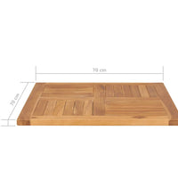 Tischplatte Massivholz Teak 70×70×2,5 cm