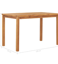 Garten-Esstisch 120x70x77 cm Massivholz Teak