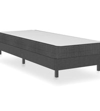 Boxspring-Bettgestell Grau Stoff 100x200 cm