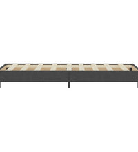 Boxspring-Bettgestell Grau Stoff 100x200 cm