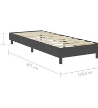 Boxspring-Bettgestell Grau Stoff 100x200 cm