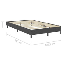 Boxspring-Bettgestell Grau Stoff 120x200 cm