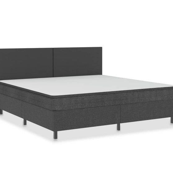 Boxspring-Bettgestell Grau Stoff 200x200 cm