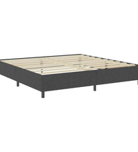 Boxspring-Bettgestell Grau Stoff 200x200 cm