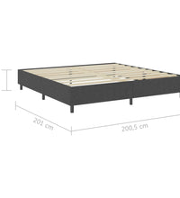 Boxspring-Bettgestell Grau Stoff 200x200 cm
