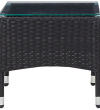 Couchtisch Schwarz 60 x 40 x 36 cm Poly Rattan