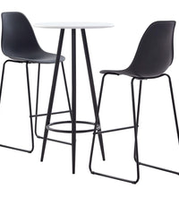 3-tlg. Bar-Set Kunststoff Schwarz