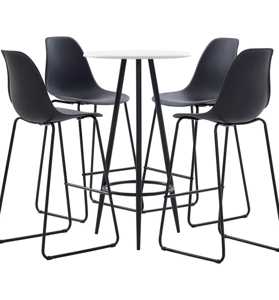 5-tlg. Bar-Set Kunststoff Schwarz