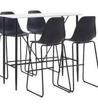 5-tlg. Bar-Set Kunststoff Schwarz