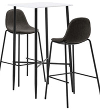 3-tlg. Bar-Set Stoff Dunkelgrau