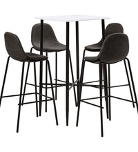 5-tlg. Bar-Set Stoff Dunkelgrau