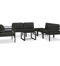 Modular-Sofa-Mittelteil mit Kissen Aluminium Anthrazit