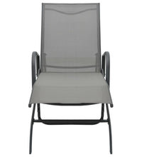 Sonnenliegen 2 Stk. mit Tisch Textilene und Stahl