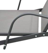 Sonnenliegen 2 Stk. mit Tisch Textilene und Stahl