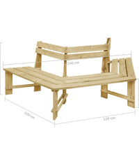 Gartenbank 240 cm Imprägniertes Kiefernholz