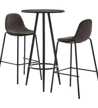 3-tlg. Bar-Set Stoff Dunkelgrau