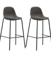 3-tlg. Bar-Set Stoff Dunkelgrau