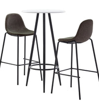 3-tlg. Bar-Set Stoff Dunkelgrau