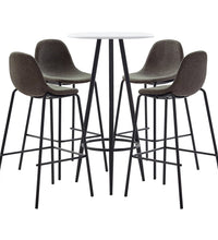 5-tlg. Bar-Set Stoff Dunkelgrau