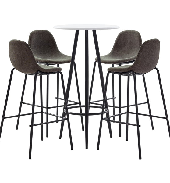 5-tlg. Bar-Set Stoff Dunkelgrau
