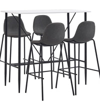 5-tlg. Bar-Set Stoff Dunkelgrau