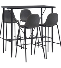5-tlg. Bar-Set Stoff Dunkelgrau