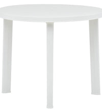 Gartentisch Weiß 89 cm Kunststoff