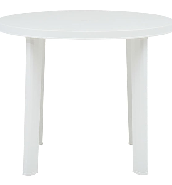 Gartentisch Weiß 89 cm Kunststoff