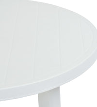 Gartentisch Weiß 89 cm Kunststoff