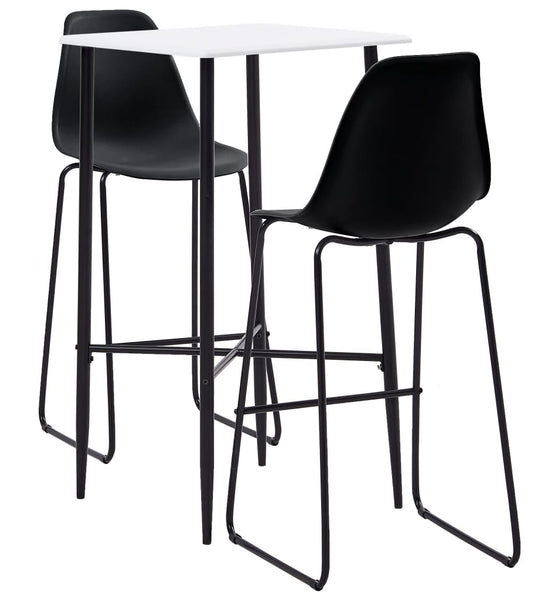 3-tlg. Bar-Set Kunststoff Schwarz