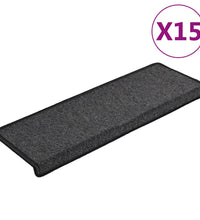 Teppich-Treppenstufen 15 Stk. 65x21x4 cm Anthrazit