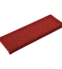 Teppich-Treppenstufen 15 Stk. 65x21x4 cm Rot